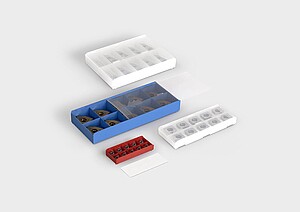InsertBox: a packaging box for indexable inserts.
